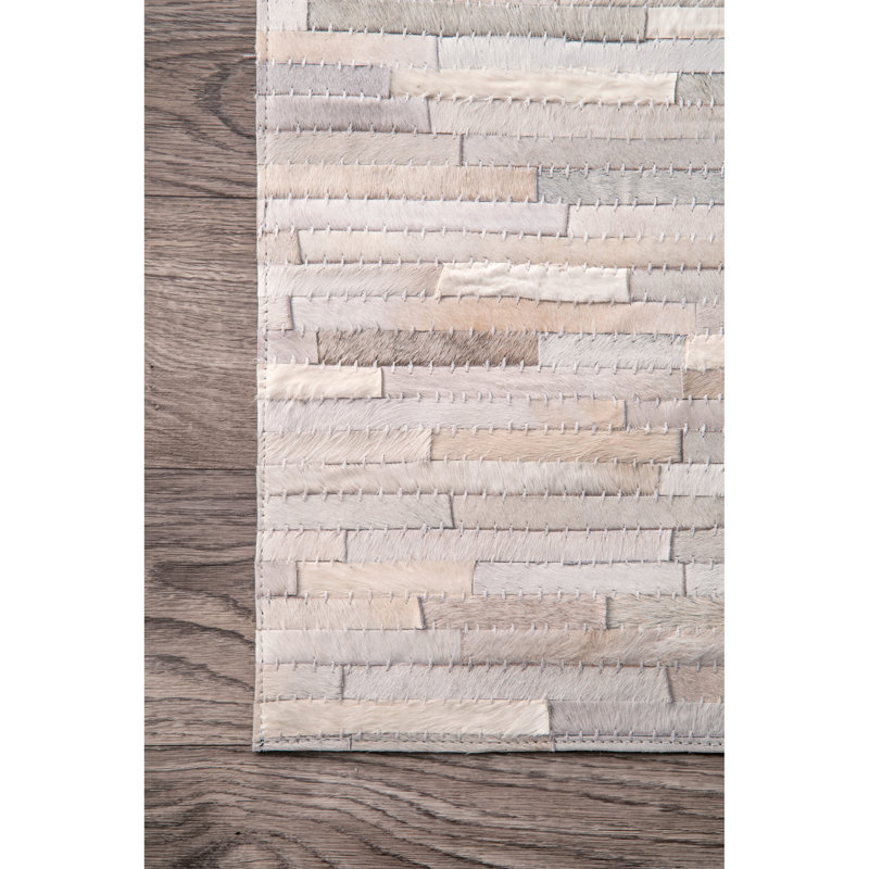 Tapis beige Quaeshia, Rectangle 7 pi 6 po x 9 pi 6 po