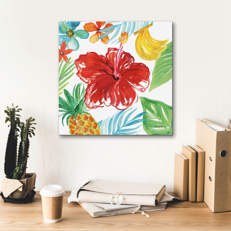  «Tropicana 5» par Farida Zaman, art mural sur toile, 18 po x 18 po, H 18 po x l 18 po