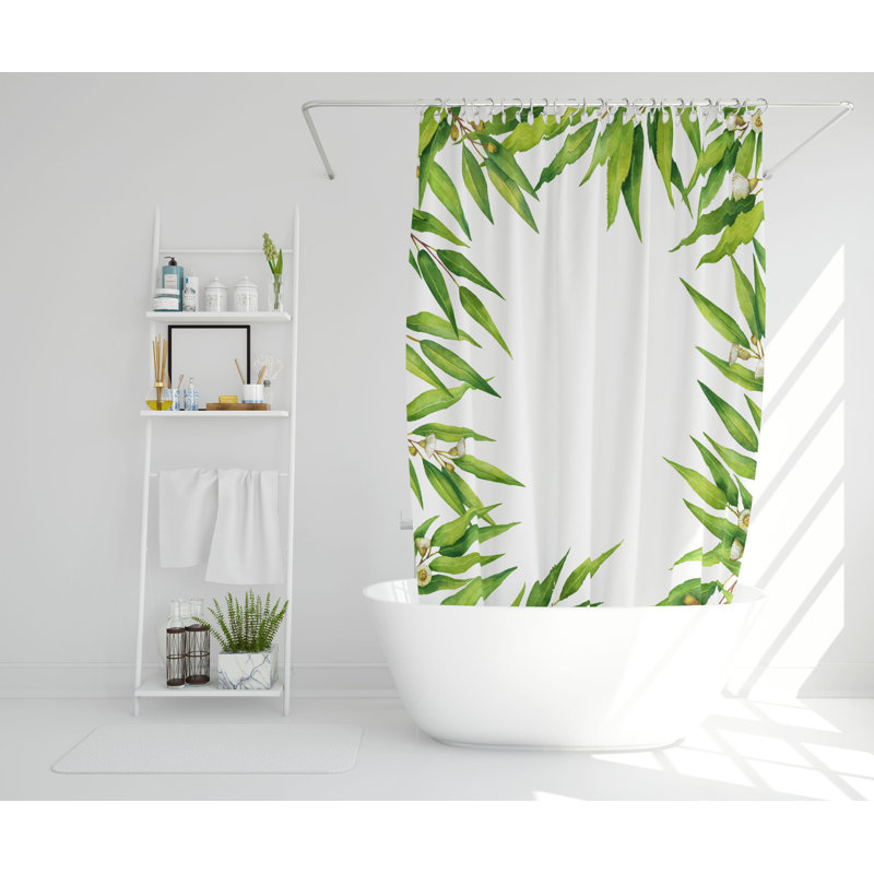 Rozlynn Polyester Shower Curtain, 168cm H x 168cm W