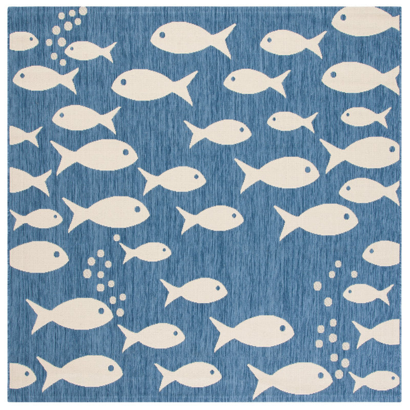 Torquay Performance Indoor/Outdoor Area Rug, Square 4'