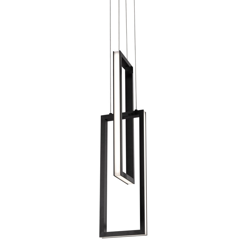 Aionna 1 - Light LED Unique/Statement Pendant, Black