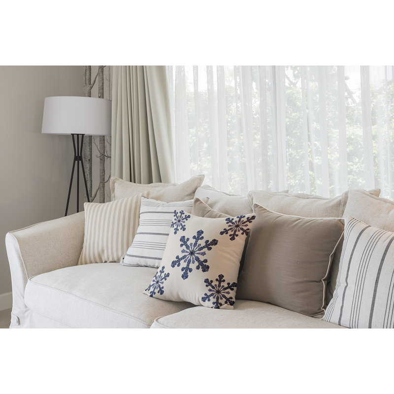 Vail Geometric Reversible Throw Pillow, 16" H x 16" W, Ivory / Cream