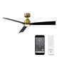 52" Smart Home Compatible 3 Blade Smart Ceiling Fan with Remote