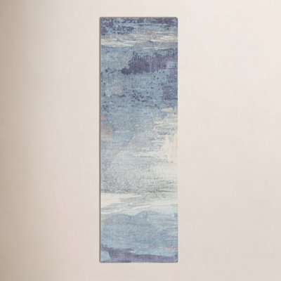 Zeta Blue Gray Beige Abstract Rug