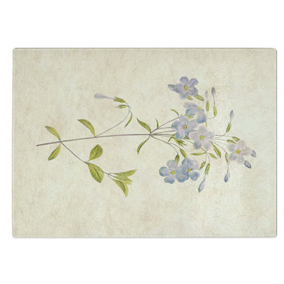 Glass Lilac Phlox Flowers by Pierre-Joseph Redoute Chopping Board