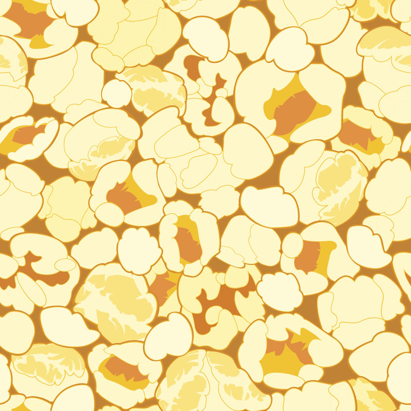 Popcorn Seamless Pattern - Wrapped Canvas Print, 30cm H x 30cm W