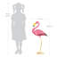 Statue côtière en métal flamant rose