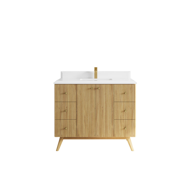 Ensemble de meuble-lavabo simple 42 po Kwuan, Blanc