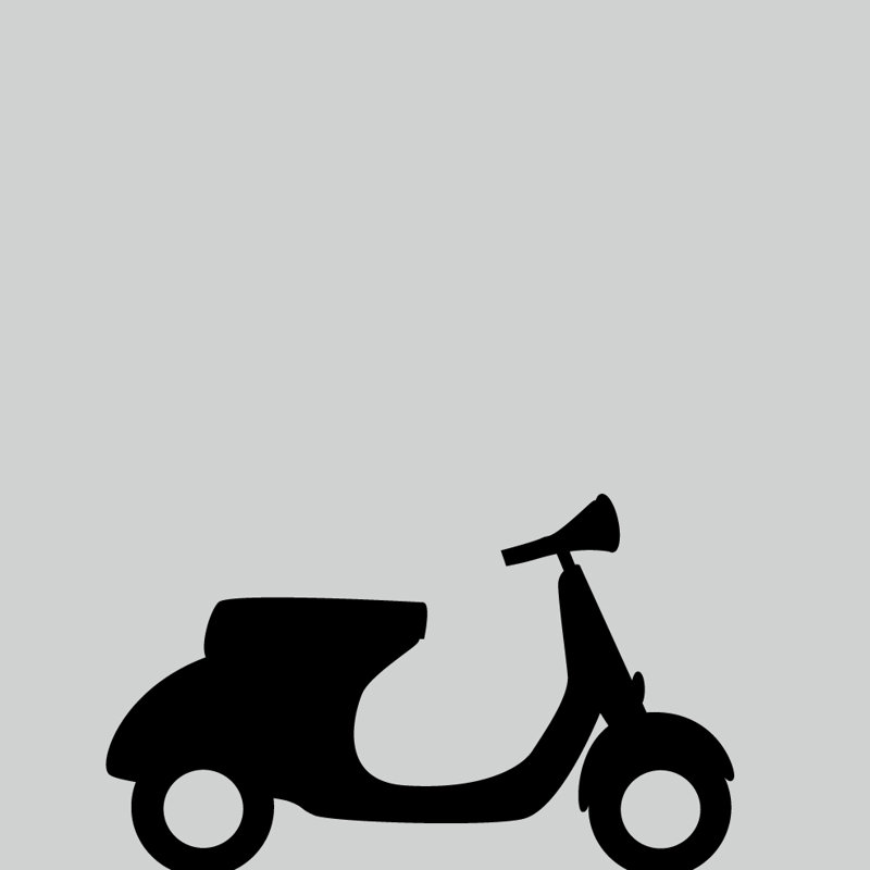 Décalcomanie murale scooter du moteur Monico, Noir