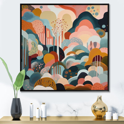 «Pink Green Minimalims Explosion III», reproduction sur toile