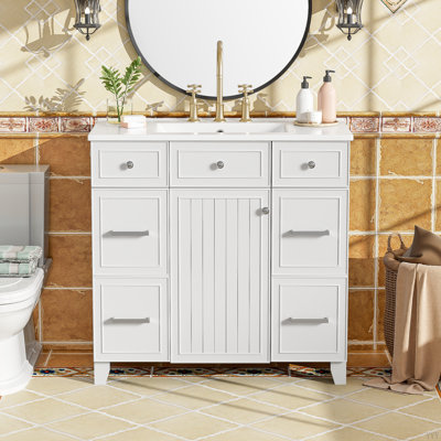 Meuble-lavabo de salle de bain avec rangement abondant et attrait élégant