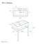 Lavabo-console Claire de 30 po avec pieds chromÃ©s et trous espacÃ©s de 8 po-98076202