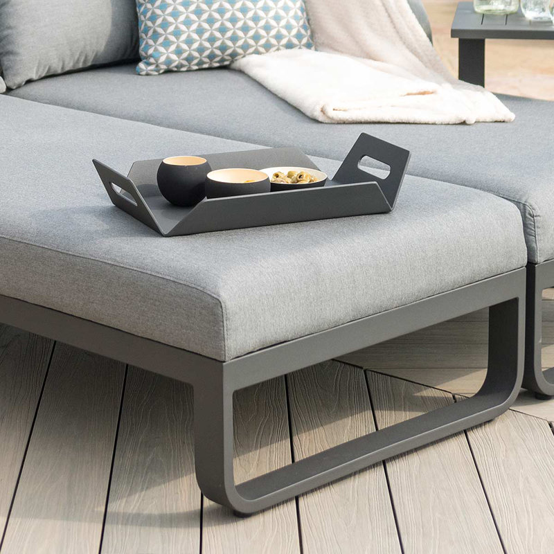 Kumar Outdoor Fabric Aluminium Table Tray, Grey