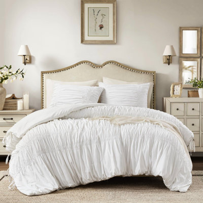 Édredon pour grand lit 3 pièces, ambiance champêtre français, caractéristiques de conception de rêve, rembourrage en microfibre douce, léger pour toutes les saisons, rafraîchissement facile à entretenir dans la chambre à coucher et couvre-oreillers tout confort.