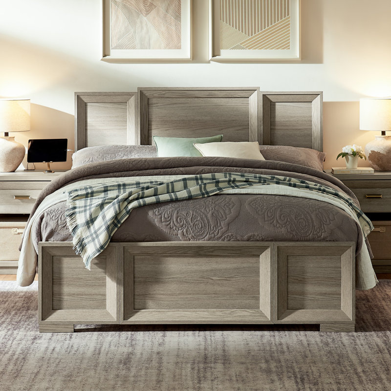 Rylo Queen Bed Frame Wooden - Bed Frame Queen Size With Headboard, Wood Slat Support, No Box Spring Needed, Noise Free, Easy Assembly