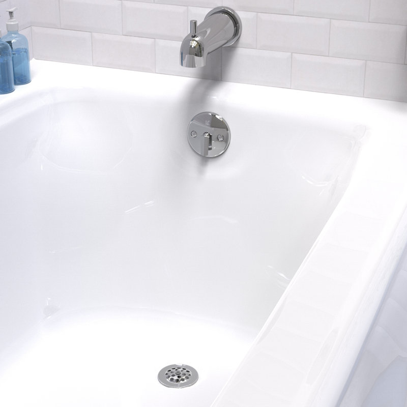 Drain Stopper Tub Drain With Overflow, Polished Chrome