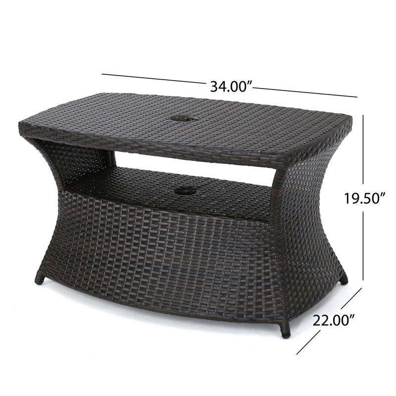 Table d'appoint Berkeley - Table d'appoint compacte pour canapé ou lit, Brun