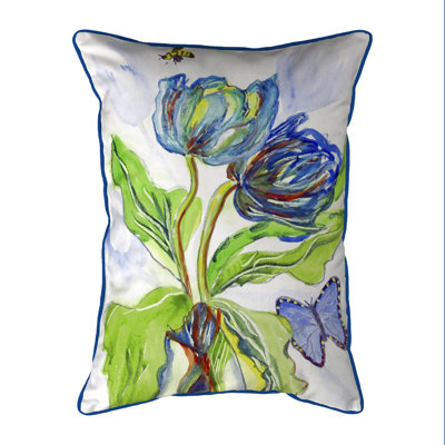Housse et insert de coussin rectangulaire d'extérieur Tulips and Morpho