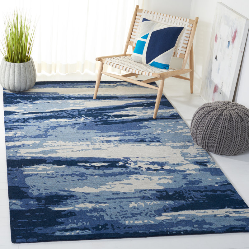 Metro Hand Tufted Wool And Cotton With Latex Abstract Rug, Rectangle 4' x 6'