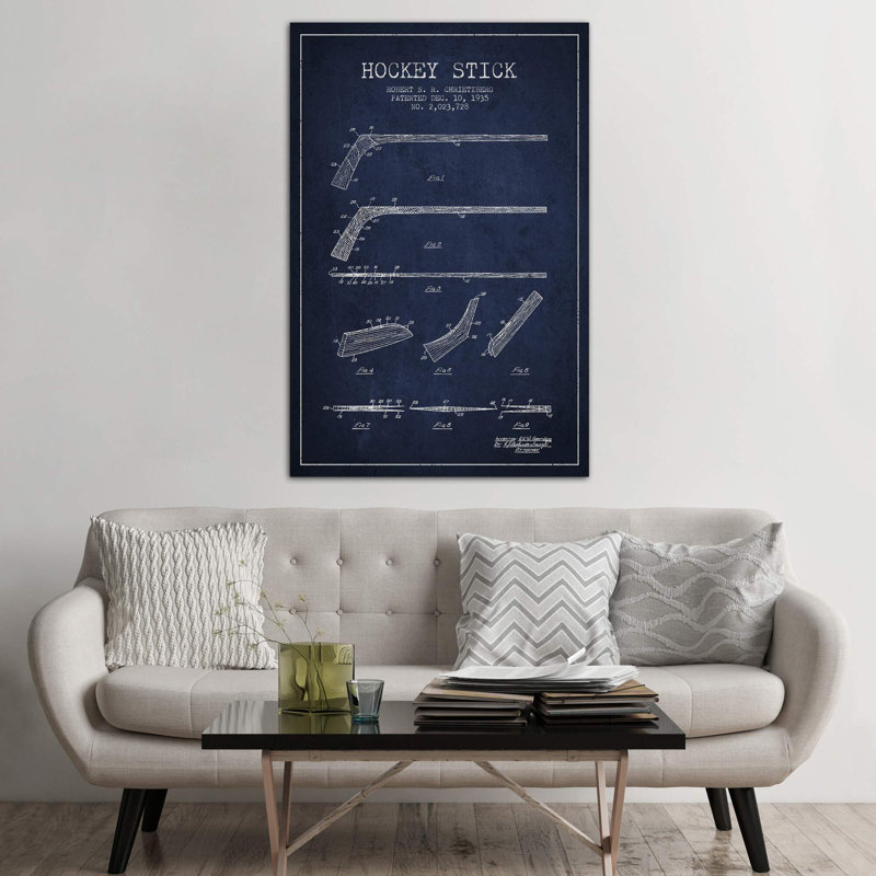 Hockey Stick by Aged Pixel - Wrapped Canvas Print, 66.04 cm H x 45.72 cm W x 3.175 cm D