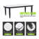 6 Piese Outdoor Conversation Set With 360° Swivel Chairs, Bench Sofa, Coffee & Side Table