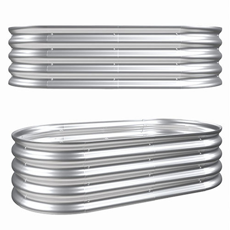 2Pcs Raised Garden Bed Kit, Galvanized Planter Raised Garden Beds for Outdoor for Vegetables,Flowers &Herbs, Heavy Duty, Rust-Resistant, Easy Assembly