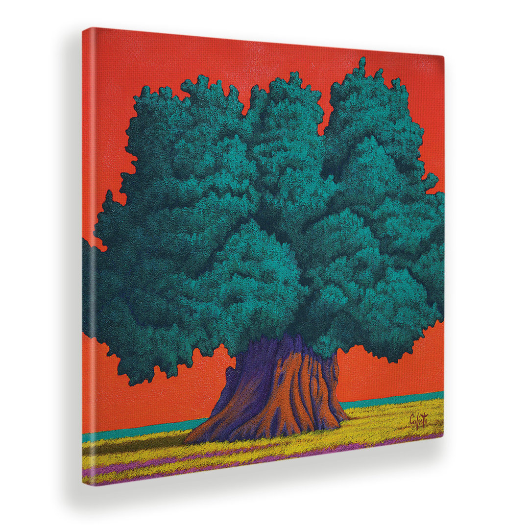 Wandbild Red Background Tree von Stefano Calisti