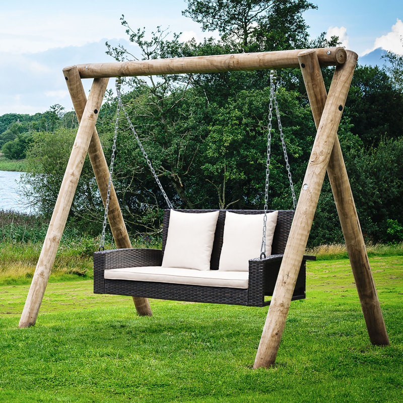 Costway 2 Person Porch Swing, White