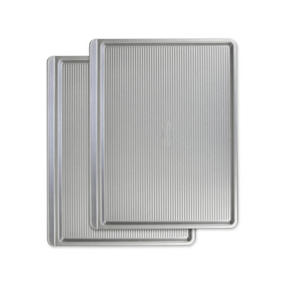 Cookie Sheet, Warp Resistant Nonstick Baking Pan, From Aluminized Steel, Large Set Of 2