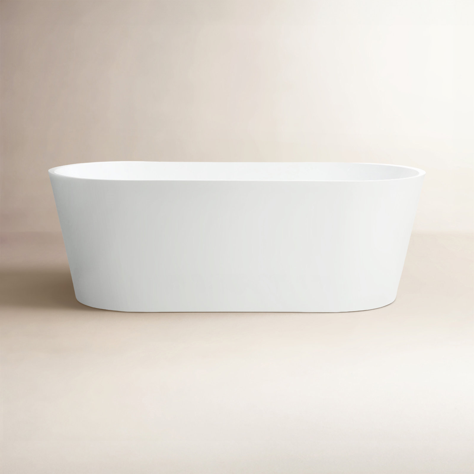 Iris 59" Freestanding Soaking Acrylic Bathtub, White/Oil Rubbed Bronze
