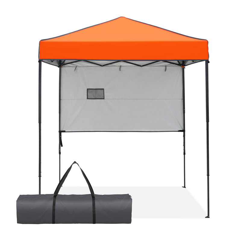 6 pi L 4 pi. Tente d'extérieur portative avec auvent réglable, Orange