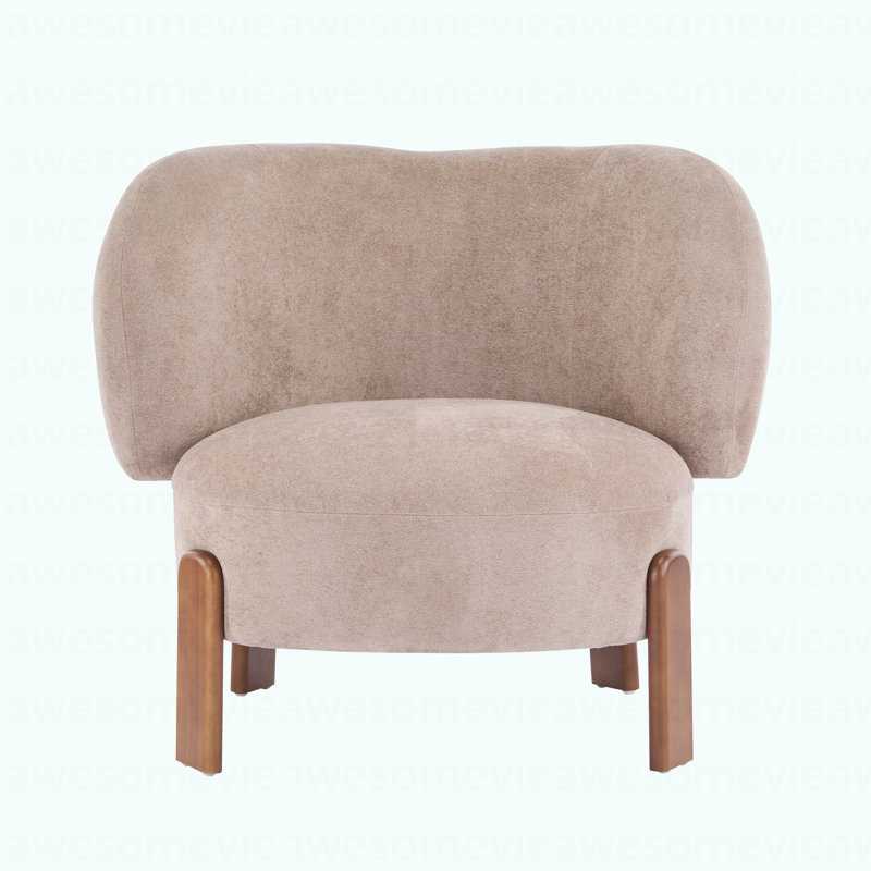 Fauteuil à oreilles moderne, Marron clair