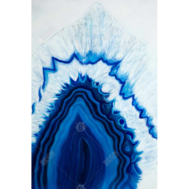 Agate Geode Slice - décor de toile encadrée de minéraux de salon