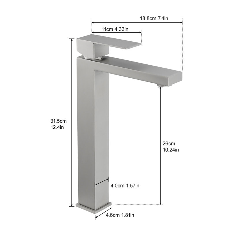 Modern Single Hole Waterfall Bathroom Faucet with Pop-Up Drain, Ideal for Home and Commercial Use., Brushed Nickel