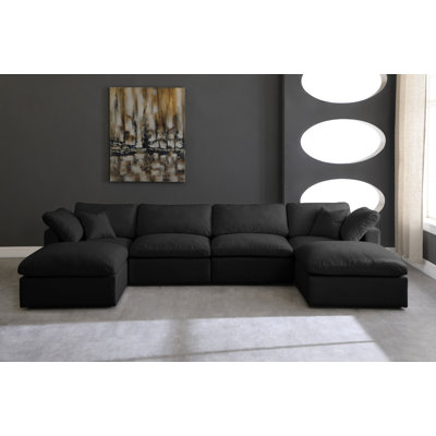 Atis Velvet U-Shaped Sectional Reversible
