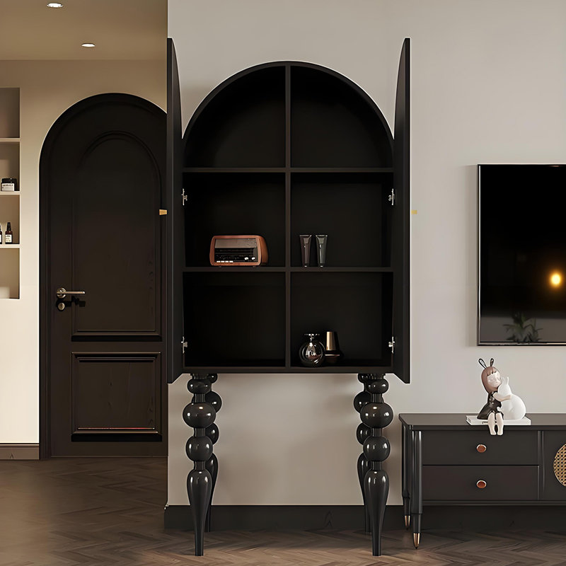 Armoire de rangement en bois de pin moderne et minimaliste, Ivoire blanc