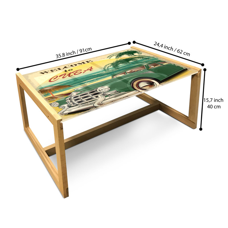 Jafrin Sled Coffee Table, 90cm H x 62cm W x 40cm D