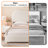Modern Boucle Upholstered Bed with Adjustable Curved Headboard-372263198-372263194