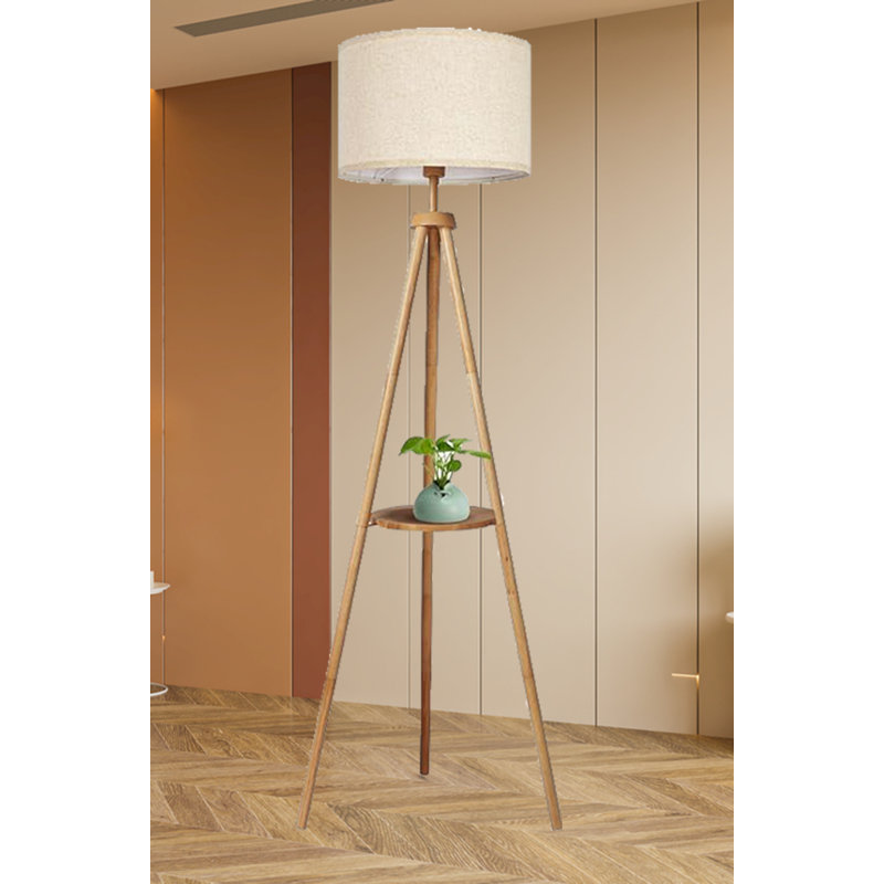 Wood Tripod Floor Lamp