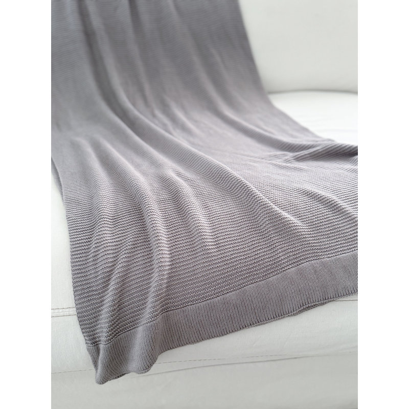 Harbor Knit Throw, Classic Grey