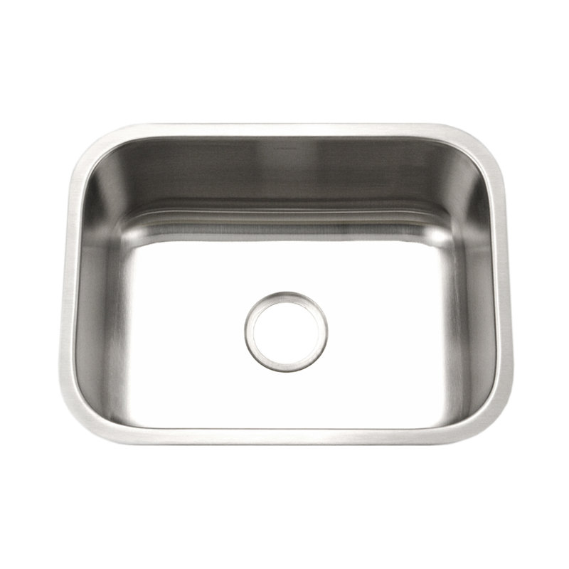 Eston Undermount Stainless Steel Single Bowl Kitchen Sink, 18 Gauge