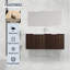 Armoire de salle de bain 48 po avec lavabo en résine, portes à fermeture douce, conception à fixation flottante