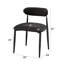 Ensemble de 2 chaises d'appoint en tissu noir et finition noire Jaramillo