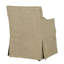 Chaise à accoudoirs entièrement rembourrée et à jupe beige avec accoudoirs rembourrés cachés et confortables pour la salle à manger, glissement en douceur discret, coussin de siège à double couche en mousse