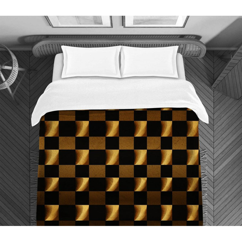 Polyester Checkered Comforter, Twin Extra Long Comforter