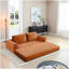 Canapé-lit pliant convertible 2-en-1, canapé-lit en velours côtelé moderne avec 2 * coussins, canapé-lit futon rembourré avec lit escamotable avec lit escamotable, canapé-lit modulaire pliant pour le salon orange-57595087