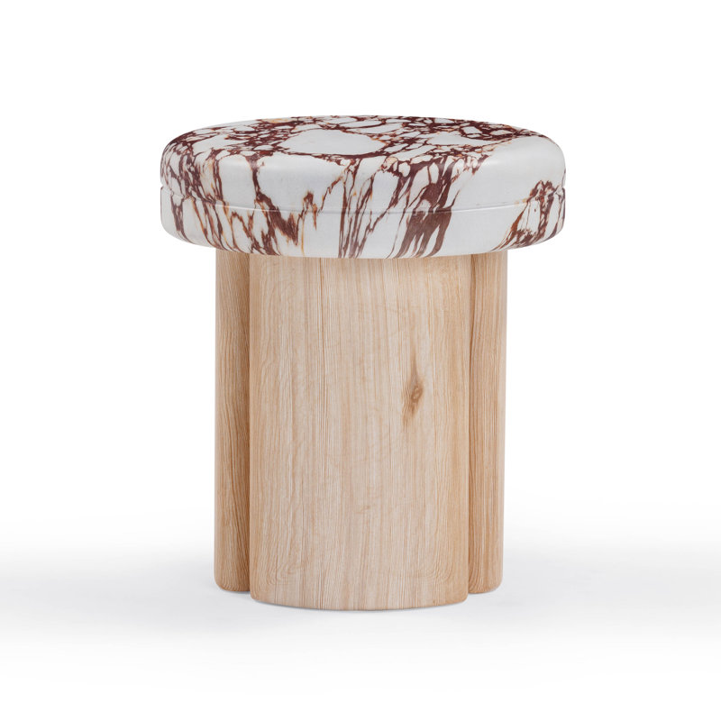 Sheila Textured Concrete Side Table, Natural, Multi