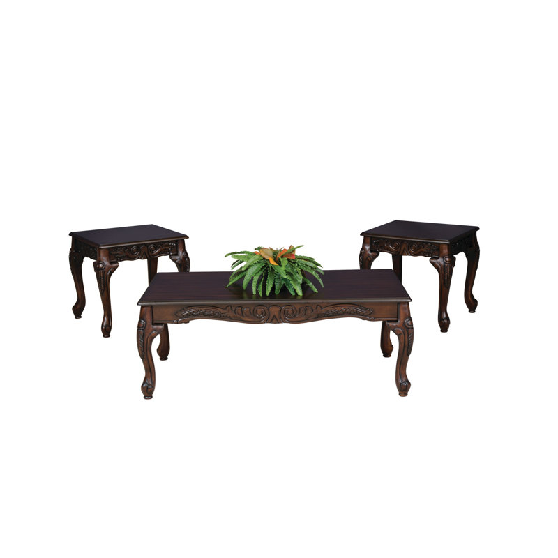 Bernardus 3 - Piece Living Room Table Set, Dark