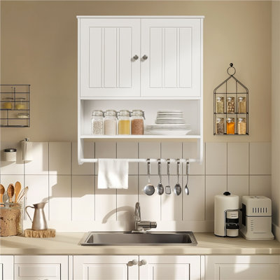 Bathroom Wall Cabinet with Towel Bar