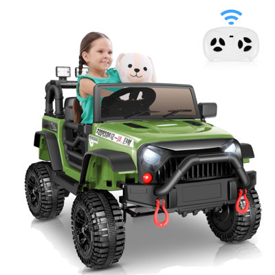 Jouets de 24 volts avec télécommande, voiture électrique pour enfants, musique Bluetooth, lumières DEL, suspension à ressort, 3 vitesses